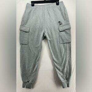 OVO October's Very Own Gray Cargo Fleece Joggers Sweatpants Men's Size M